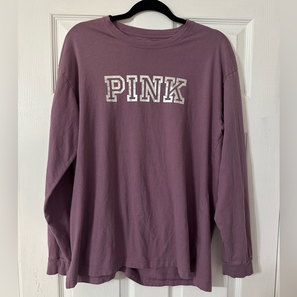 VS PINK Purple Campus Long Sleeve Shirt